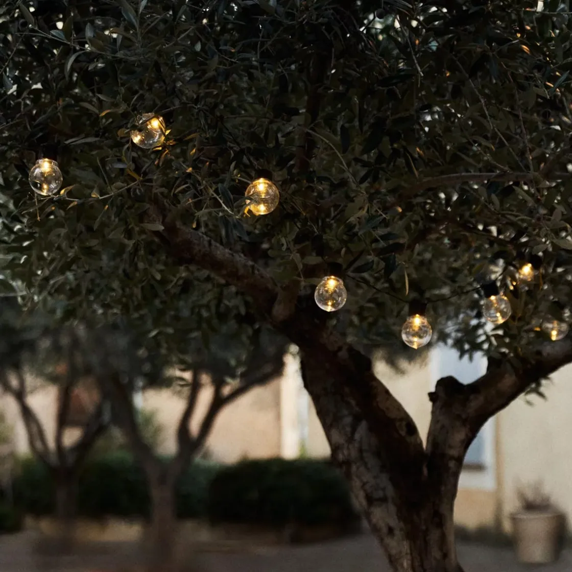 GRANIT Solcellsslinga 10 LED 1,8m Svart- Utebelysning|Ljusslingor