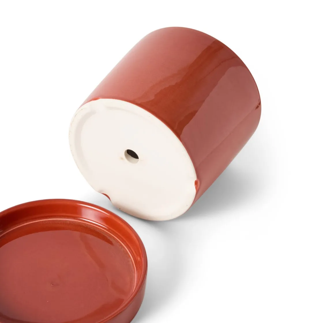 GRANIT Stengodskruka / Fat Glaserad 17,5cm Orange- Krukor