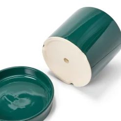 GRANIT Stengodskruka/Fat 21cm Glaserad Grön- Krukor|Krukor