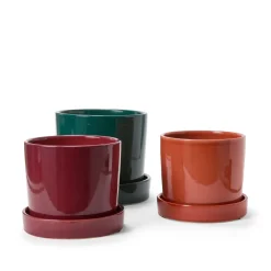 GRANIT Stengodskruka/Fat 21cm Glaserad Grön- Krukor|Krukor