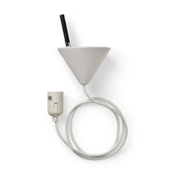 GRANIT Takupphänge Textil E27 1,4m Vit- Ljuskällor & Sladdar