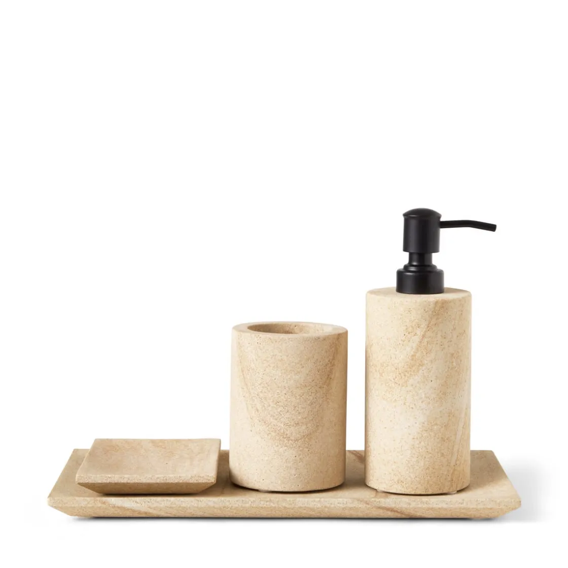 GRANIT Tvålfat 9x12cm Marmor Sand- Badrumstillbehör|Tvål & Dofter