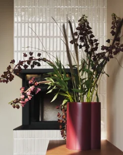 GRANIT Vas Stengods Trio 20x25cm Vinröd- Vaser