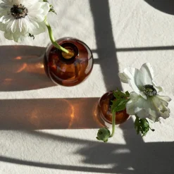 GRANIT Vas Stickling Rund 10x8,8cm Amber- Växt- & Odlingstillbehör|Vaser