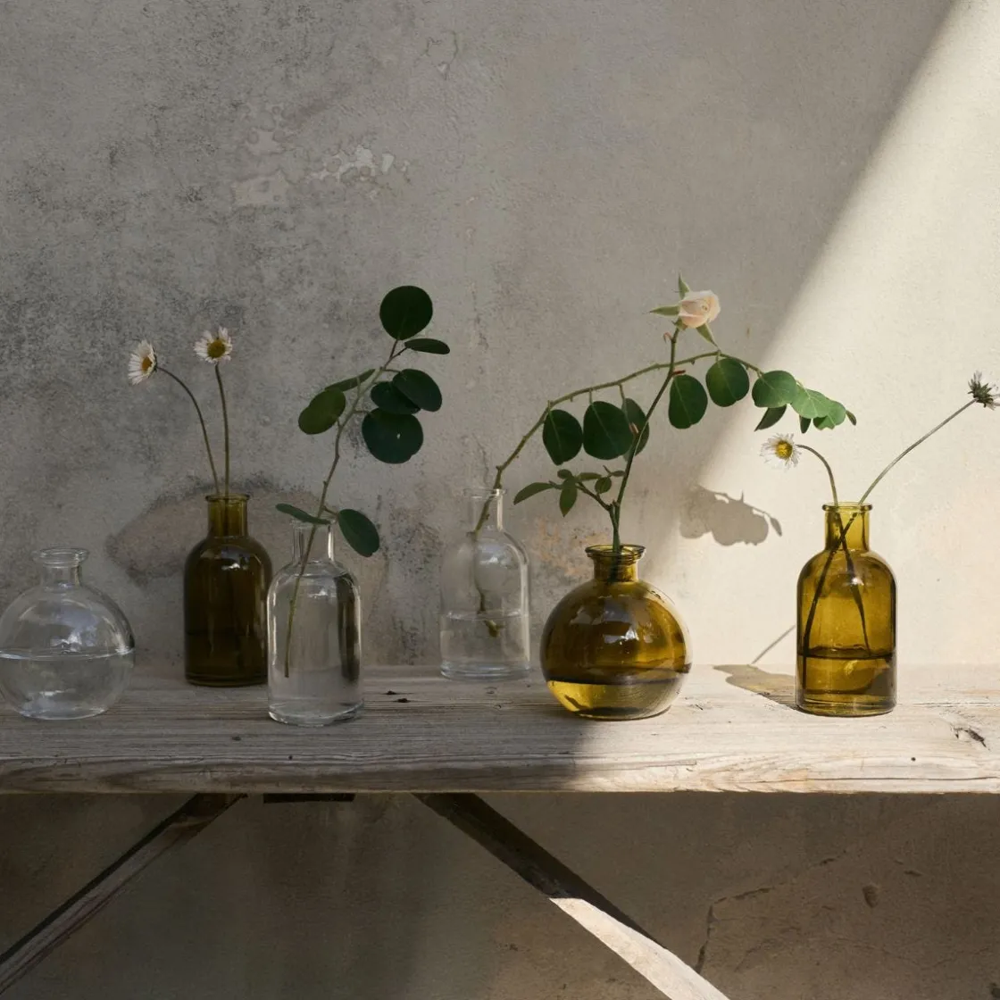 GRANIT Vas Stickling Rund 10x8,8cm Olivgrön- Växt- & Odlingstillbehör|Vaser